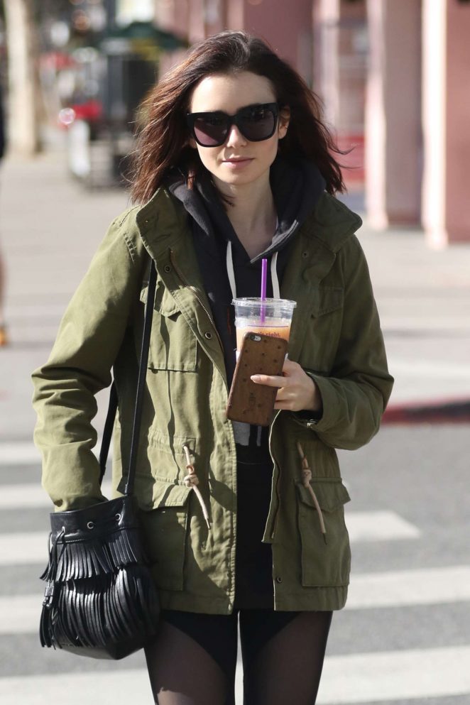 Lily Collins - Leaves The Gym in West Hollywood