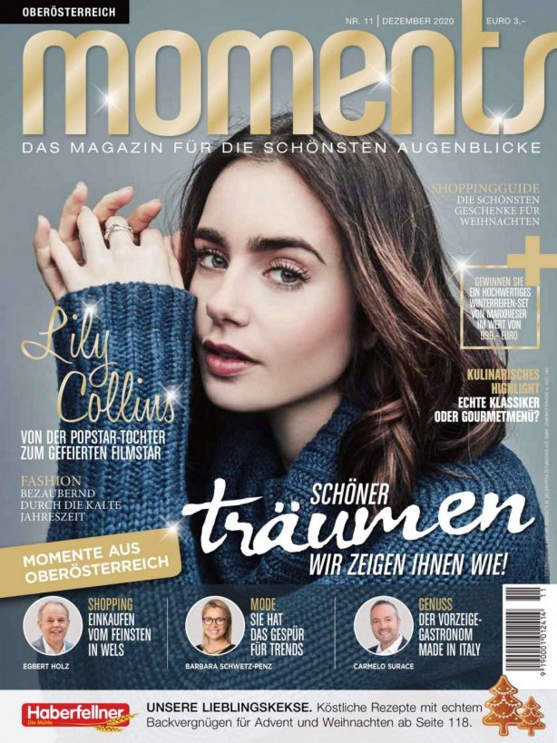 Lily Collins - Moments Magazine Upper Austria - December 2020