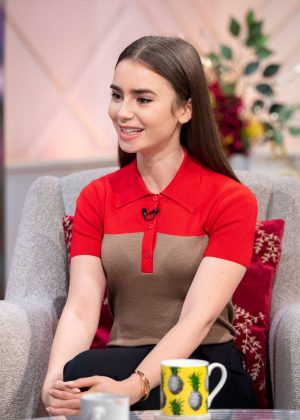 Lily Collins - On 'Lorraine' TV Show in London