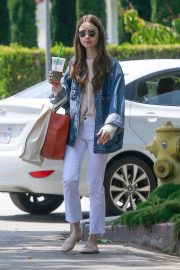 Lily Collins - Out for shopping in Los Angeles