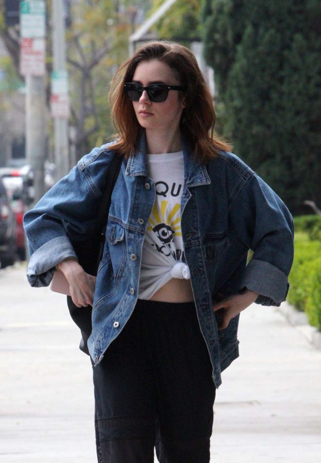 Lily Collins Out in Beverly Hills