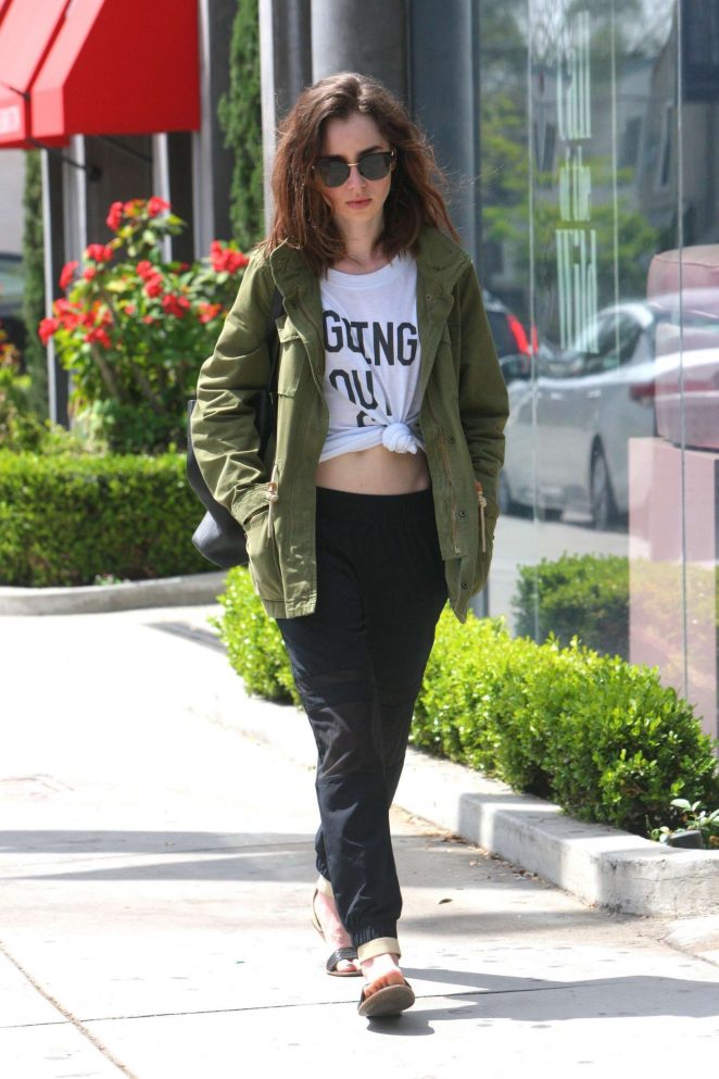 Lily Collins out in West Hollywood
