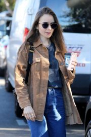 Lily Collins - Out on a coffee run in Los Angeles