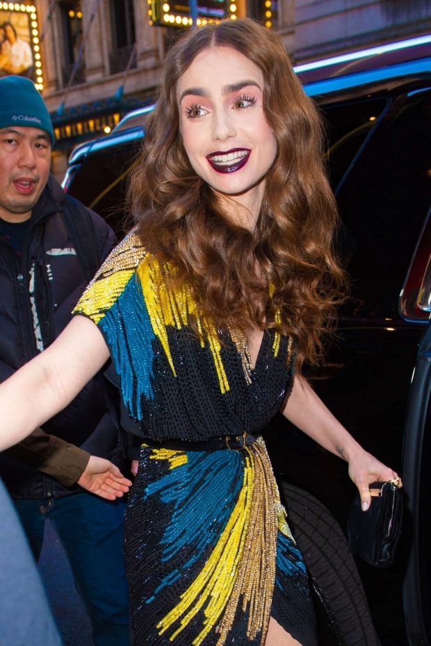 Lily Collins - Outside 'The Tonight show Starring Jimmy Fallon' in NY