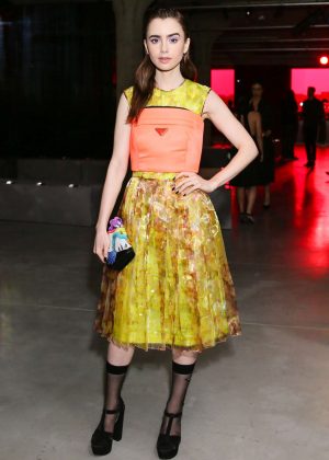 Lily Collins - Prada Resort 2019 Fashion Show in New York