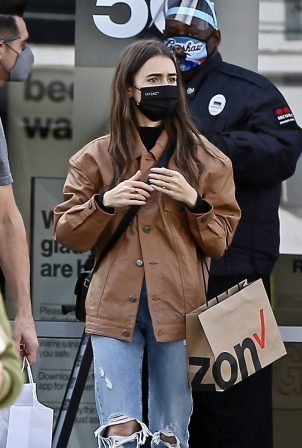 Lily Collins - Shopping candids at Target in West Hollywood