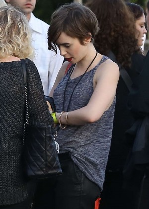 Lily Collins - U2 Concert at The Forum in Inglewood