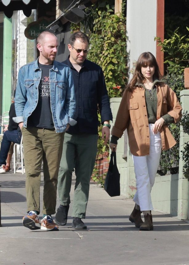 Lily Collins - With her husband Charlie McDowell seen at All Time restaurant in LA