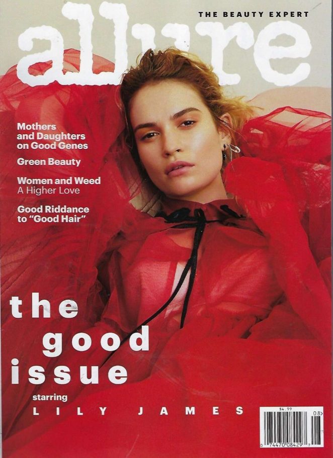 Lily James - Allure Cover Magazine (August 2018)