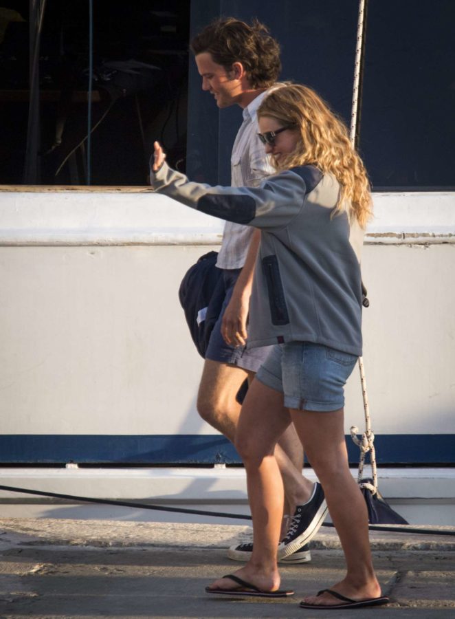 Lily James and Jeremy Irvine filming 'Mamma Mia! 2' in Croatia