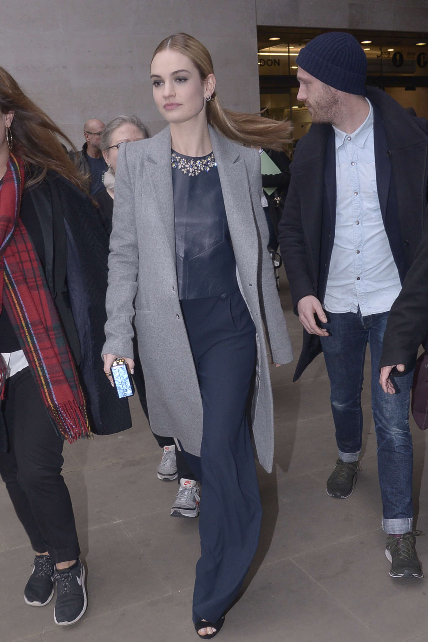 Lily James at BBC Radio 1 in London