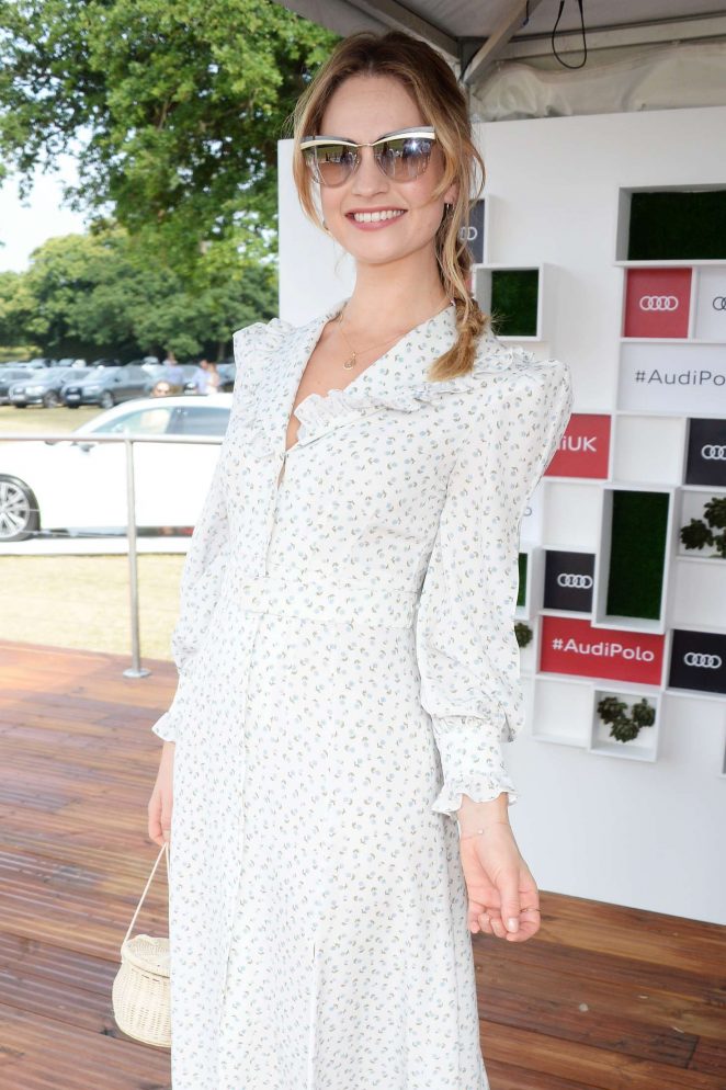 Lily James - Audi Polo Challenge in Berkshire