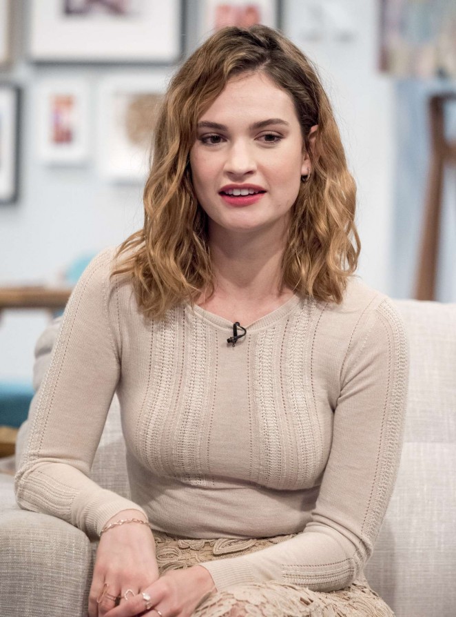 Lily James - 'Lorraine' TV Show in London