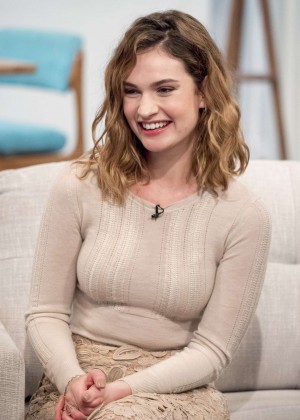 Lily James - 'Lorraine' TV show in London