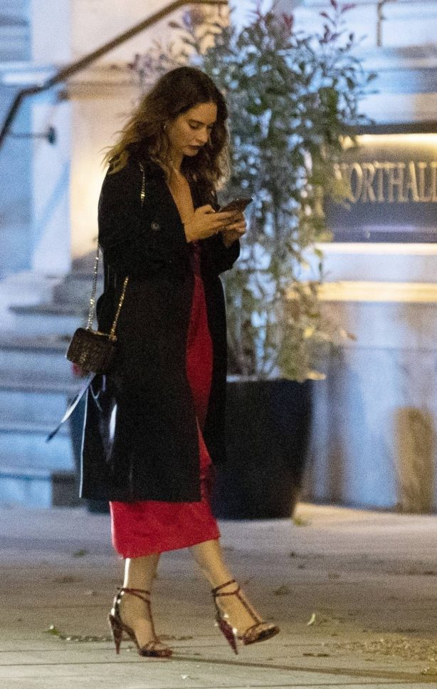 Lily James - Night out at Mark's Club in London