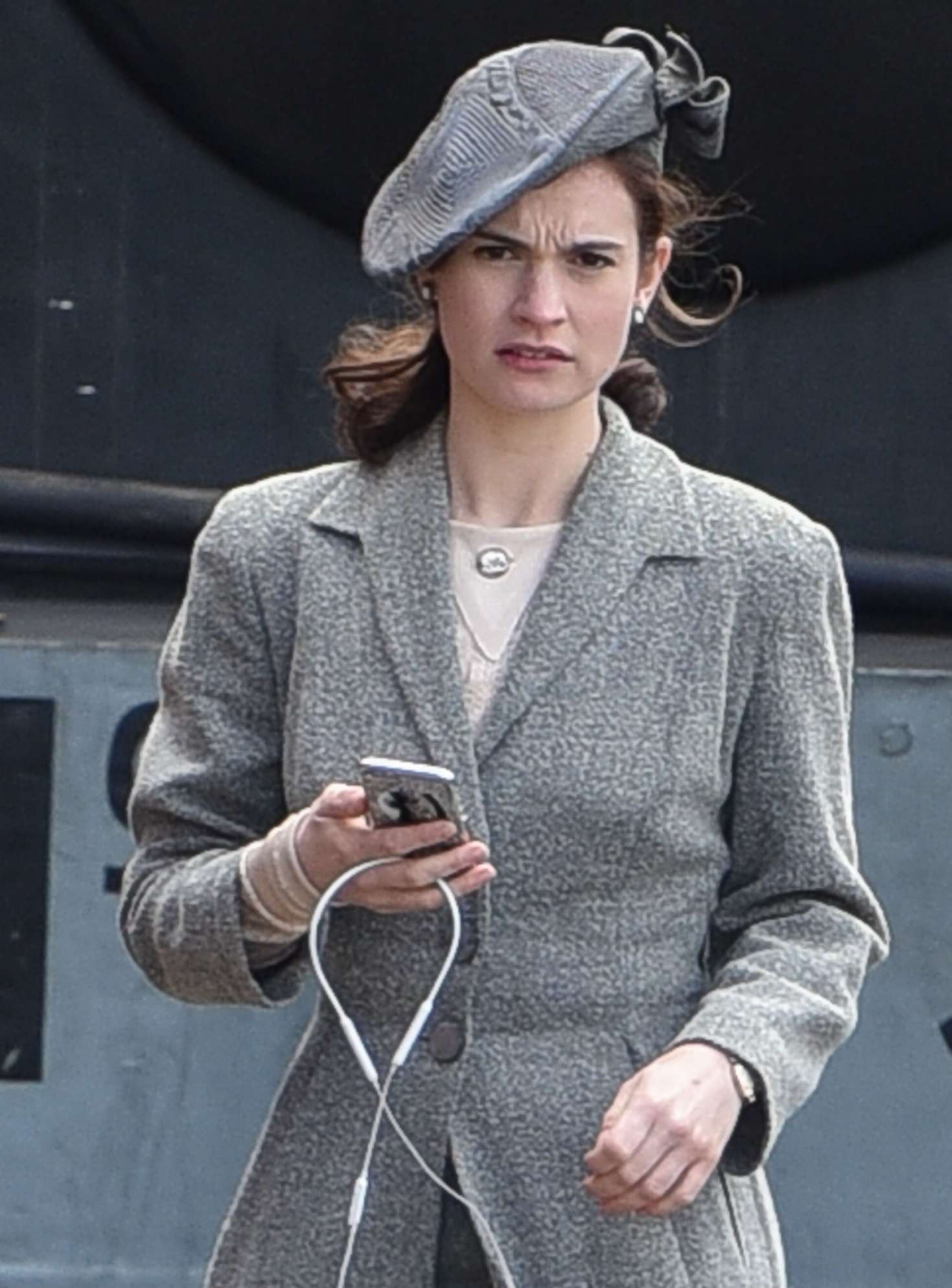 Lily James on 'Guernsey' set in Bristol