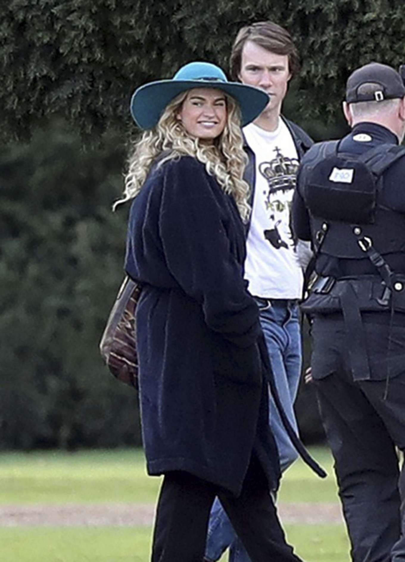Lily James - On the set of 'Mamma Mia 2' in London