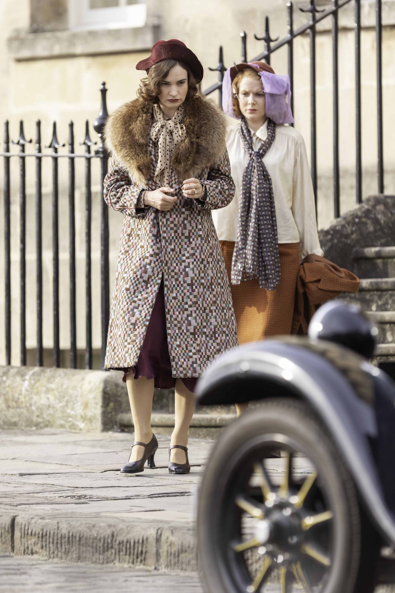 Lily James - On the set of 'The Pursuit Of Love' in Bath