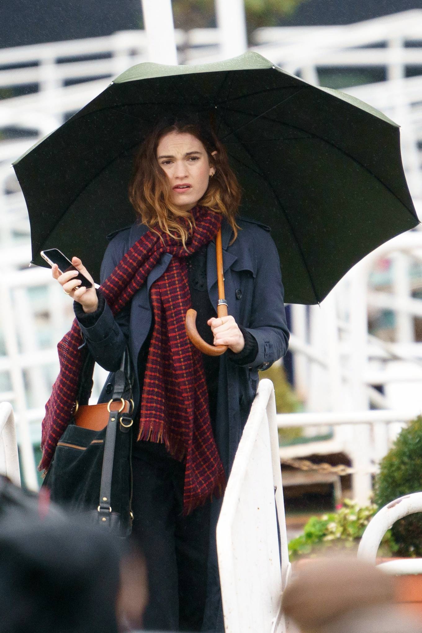 Lily James - Seen on set of Whats Love Got To Do With It in London-03 ...