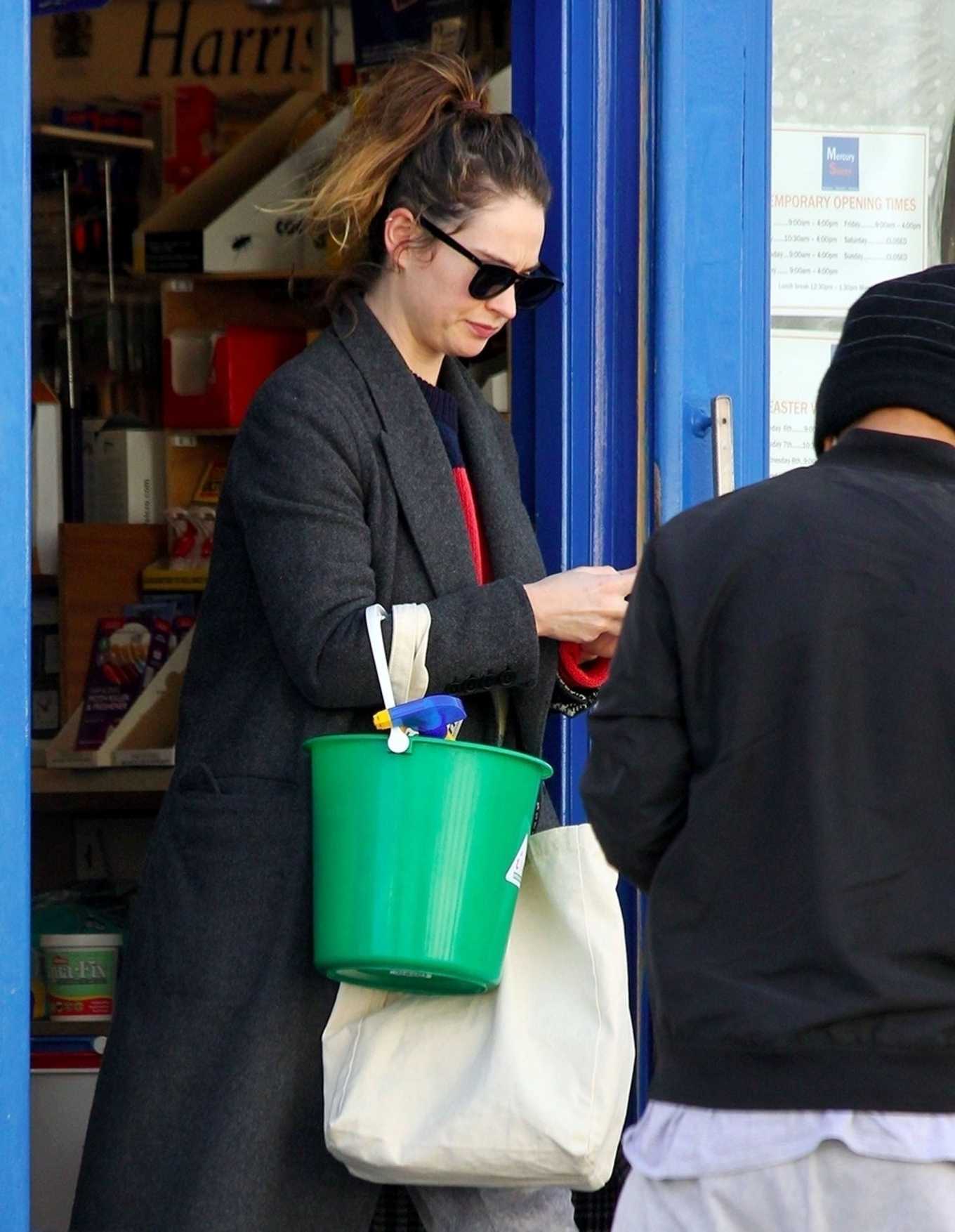 Lily James â€“ Shopping candids during Coronavirus lockdown in London