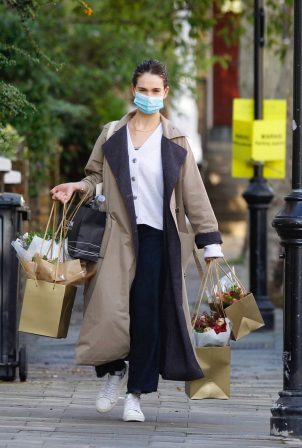 Lily James - Shopping candids near her Primrose Hill home