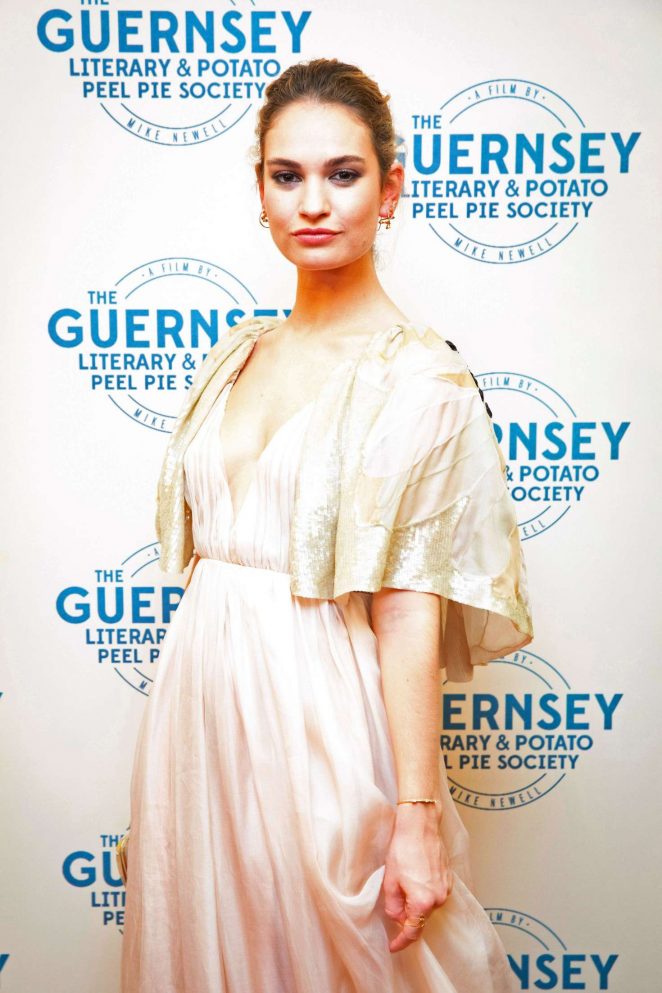 Lily James - 'The Guernsey Literary and Potato Peel Pie Society' Premiere in Guernsey