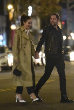 Lily James - With boyfriend Michael Shuman out in Los Angeles