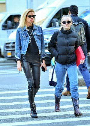 Lily Rose Depp and Stella Maxwell - Out and about in New York