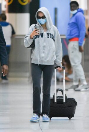 Lily Rose Depp - Arrives at JFK Airport in NYC