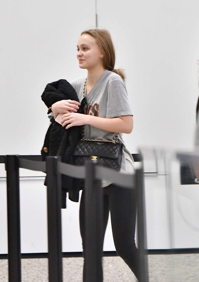 Lily Rose Depp - Arriving at LAX Airport in Los Angeles