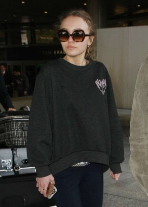 Lily Rose Depp - Arriving at Los Angeles International Airport