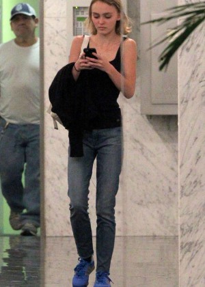 Lily Rose Depp at a real estate Office in Beverly Hills