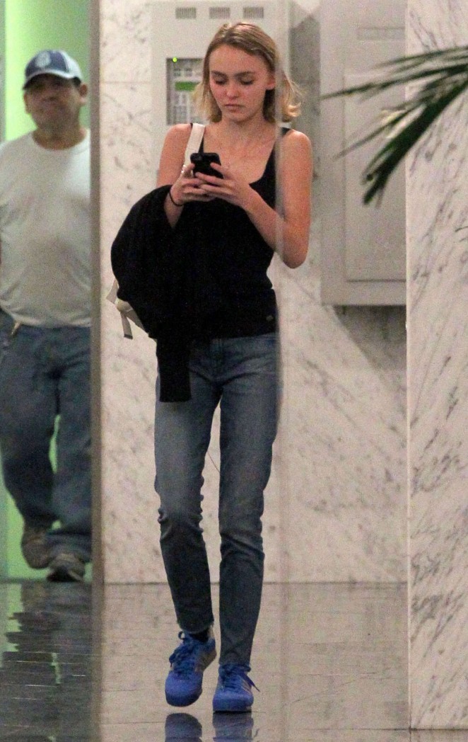 Lily Rose Depp at a real estate Office in Beverly Hills