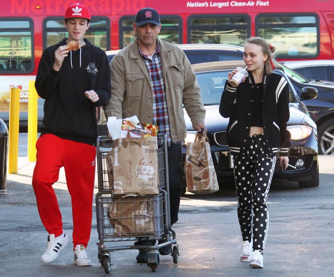 Lily Rose Depp at a supermarket in Los Angeles