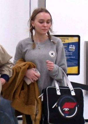 Lily Rose Depp at LAX Airport in Los Angeles