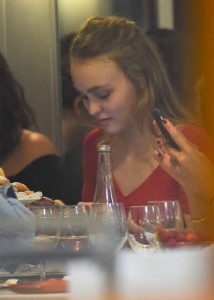 Lily Rose Depp at Tetou restaurant -11 | GotCeleb