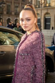 Lily Rose Depp - CHANEL J12 Cocktail on Place Vendome in Paris
