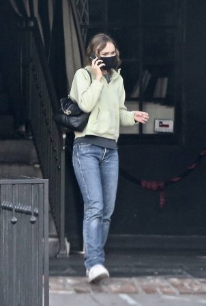 Lily-Rose Depp - Christmas shopping candids on Melrose Place in Hollywood