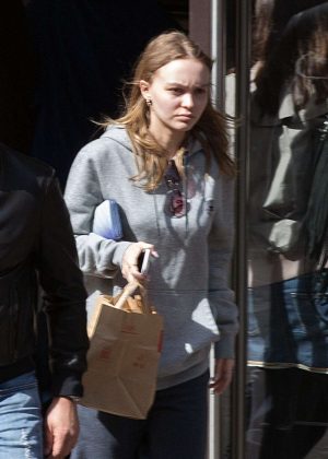 Lily Rose Depp Heads to McDonald's in Paris
