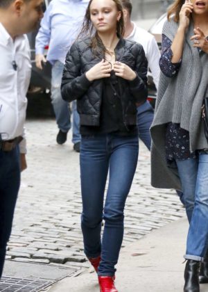 Lily Rose Depp - Leaves her hotel in NYC
