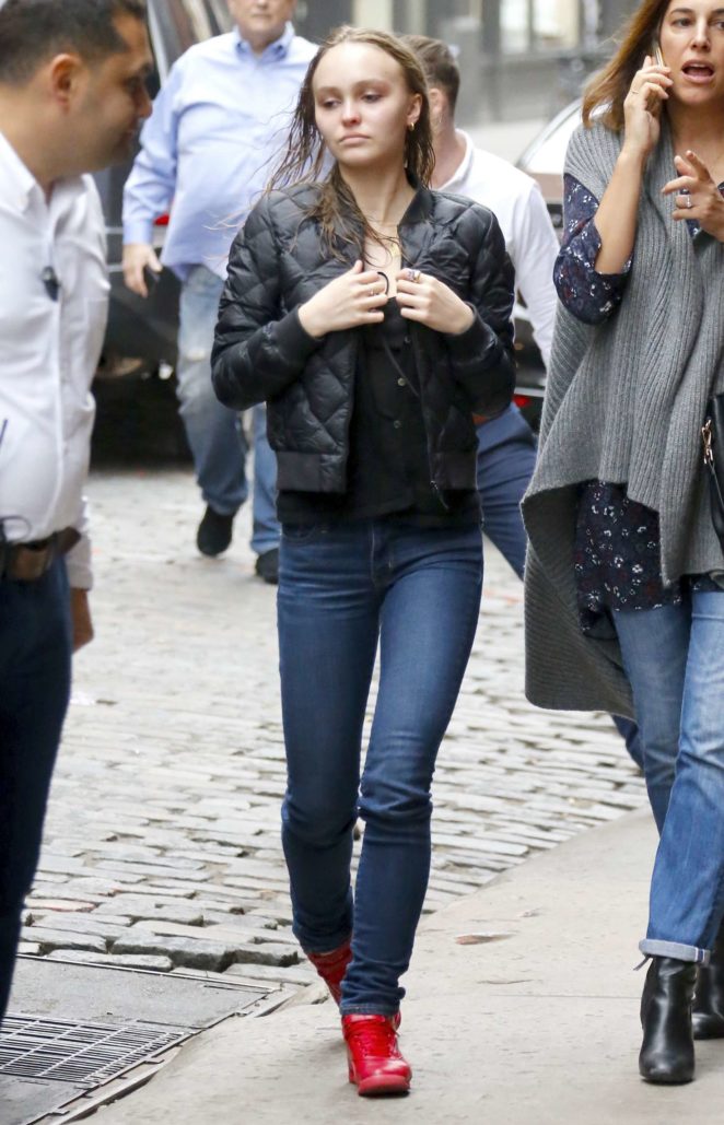 Lily Rose Depp - Leaves her hotel in NYC