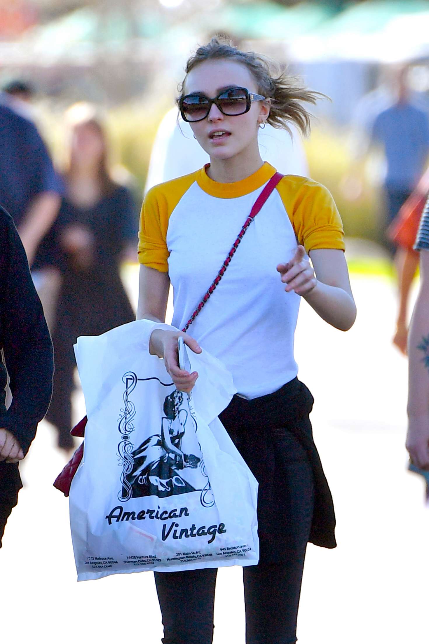 Lily Rose Depp - Shopping at a Local Flea Market in Los Angeles