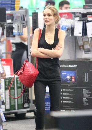 Lily Rose Depp - Shopping at Best Buy in Hollywood