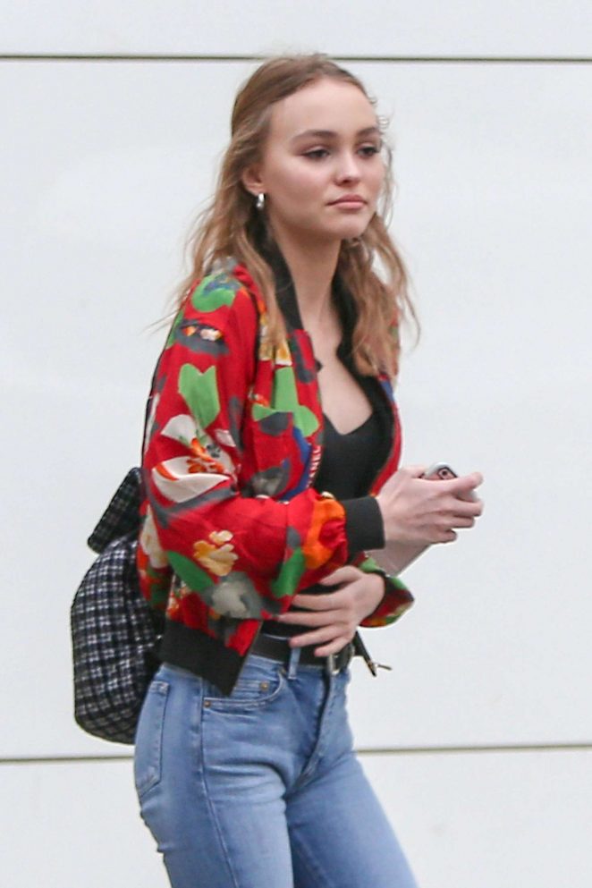 Lily Rose Depp Shopping at Chanel in Beverly Hills