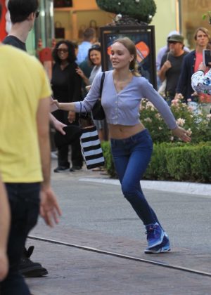 Lily Rose Depp - Shopping at The Grove in LA
