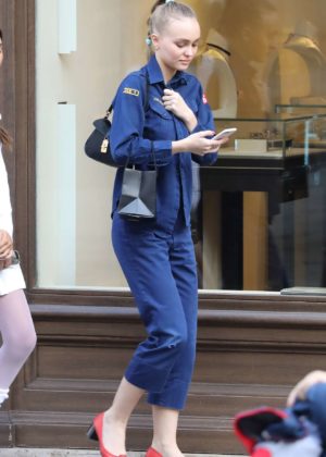 Lily-Rose Depp - Shopping Candids on Saint Honore in Paris