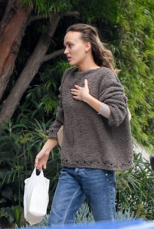 Lily-Rose Depp - Visits a friend in Los Angeles
