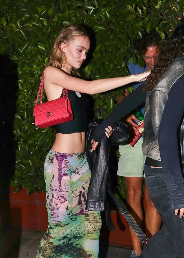 Lily-Rose Depp - With 070 Shake on a dinner date at Giorgio Baldi in Santa Monica