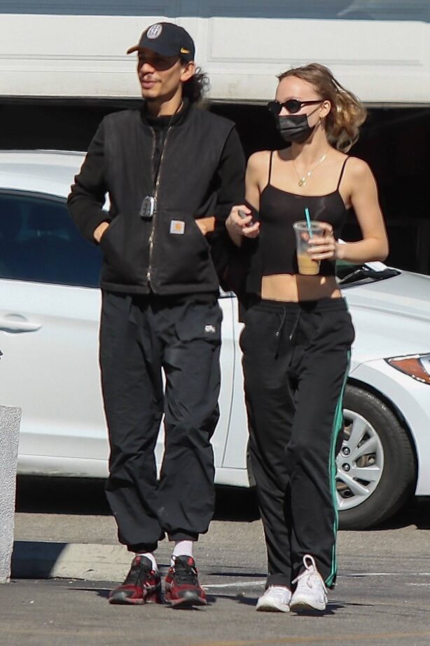 Lily-Rose Depp - With Yassine Stein share some PDA in Los Angeles