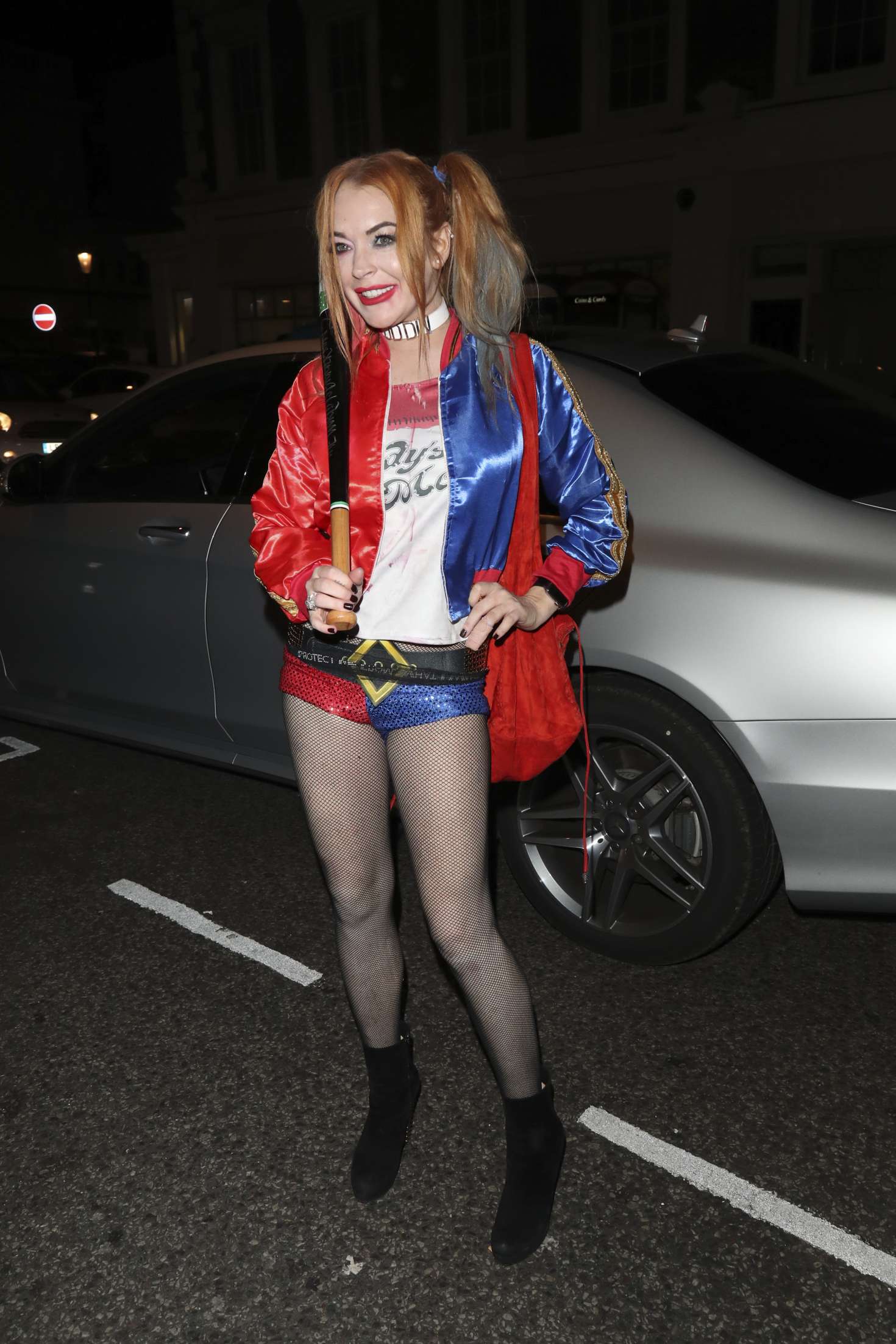 Lindsay Lohan at Albert’s club for Halloween in London. 